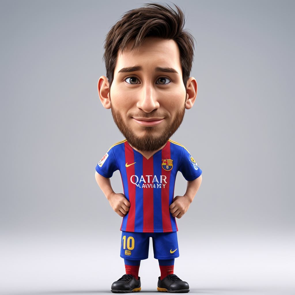 lionel messi big head Image – Free AI Cartoon Generator | Makepix