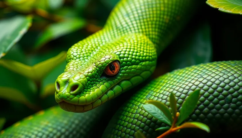 green snake skin