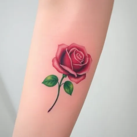 rose tattoo lower arm