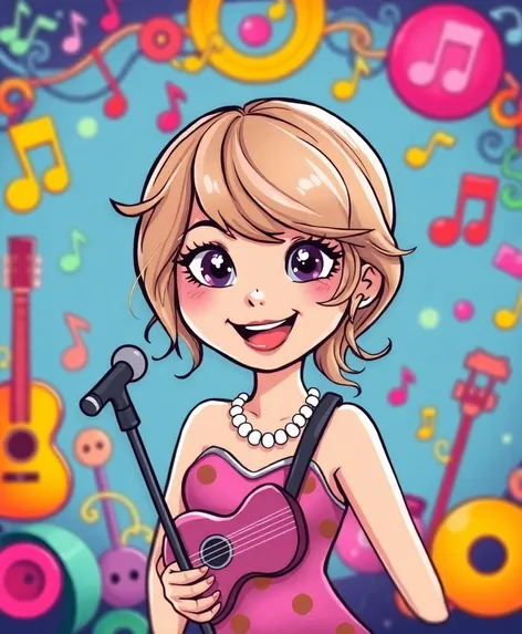 taylor swift drawing cartoon