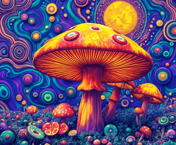 mushroom trippy art