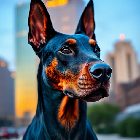 blue doberman