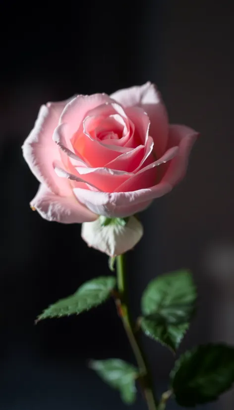 rose on glass