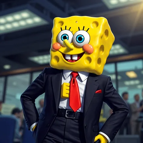 spongebob in a suit