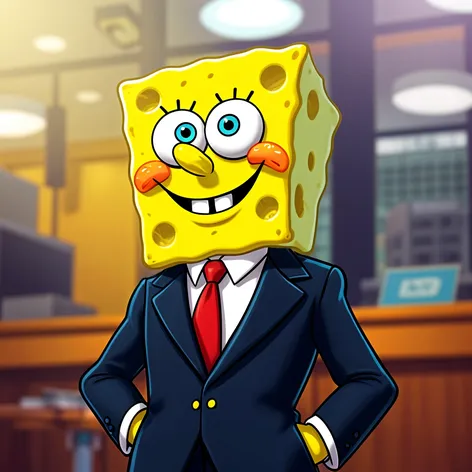 spongebob in a suit