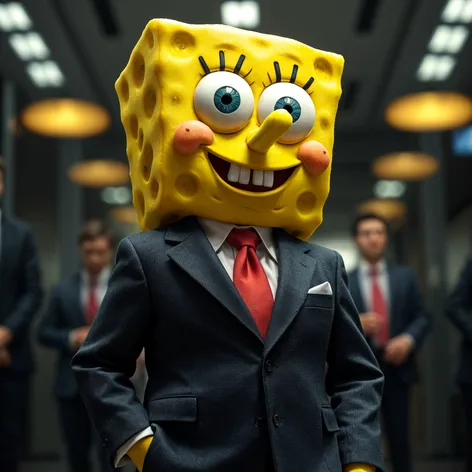 spongebob in a suit