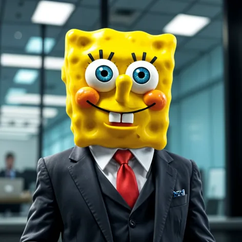 spongebob in a suit