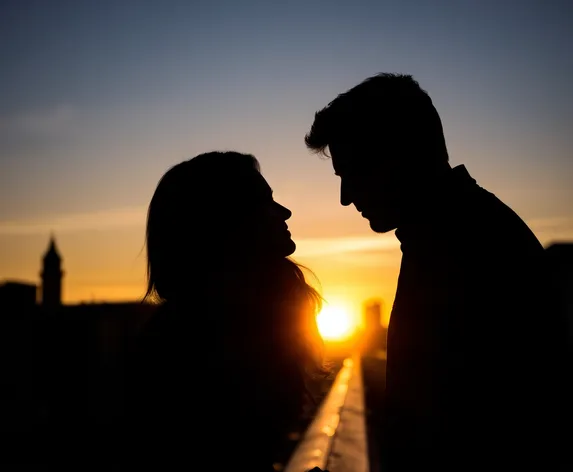 couple silhouette images