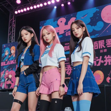 blackpink on stage with