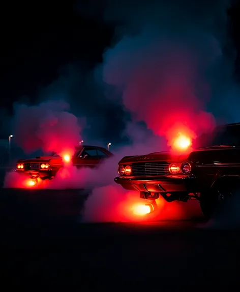 hellcats doing burnouts