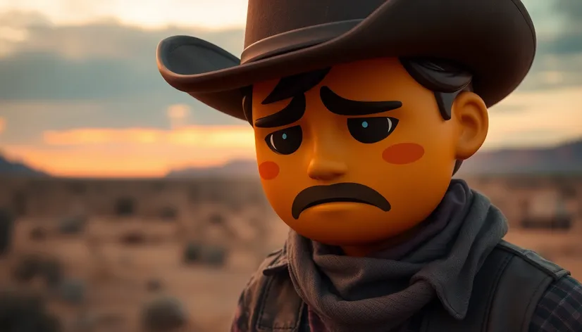 sad cowboy emoji