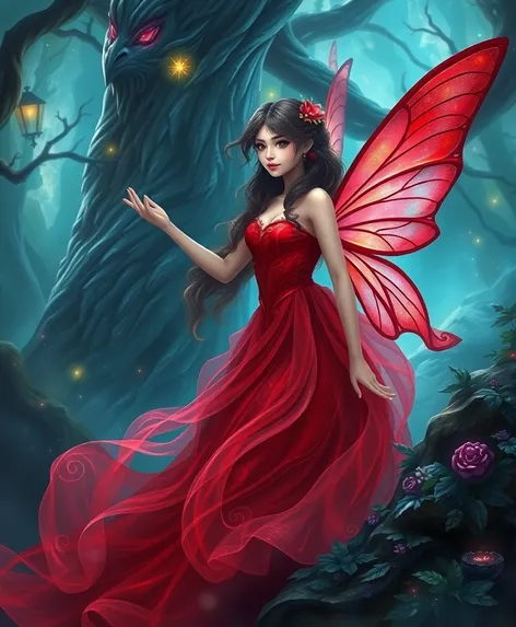 red dress fairy