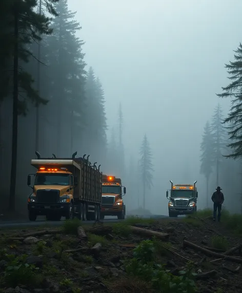 logging trucks