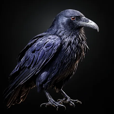 a realistic raven with