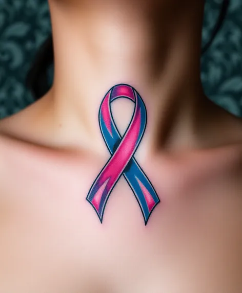 thyroid cancer ribbon tattoo