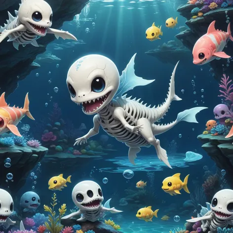 Baby skeleton shark ghost