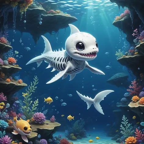 Baby skeleton shark ghost