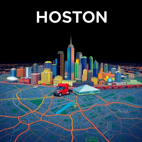 houston texas map usa