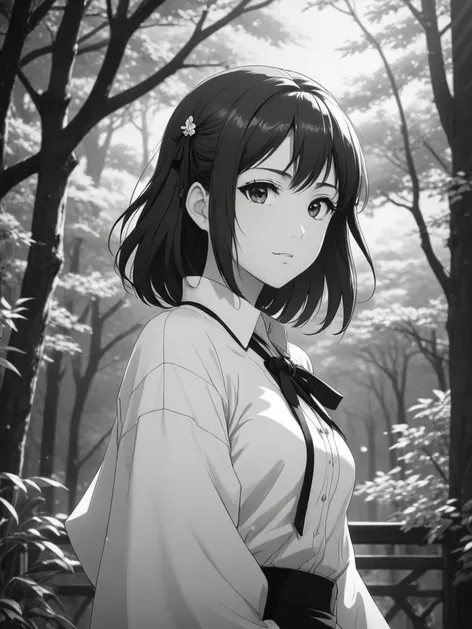 black and white anime