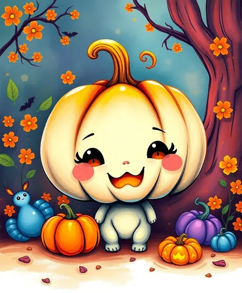 babyboo pumpkin drawing