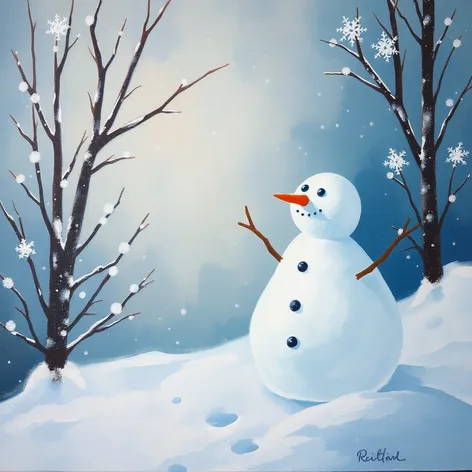 snowman painting