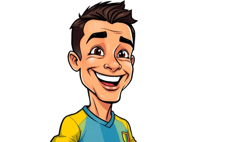 ronaldo cartoon drawing