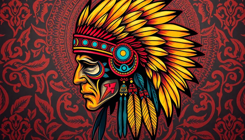 indian headdress tattoo