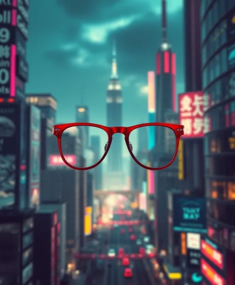 red frame glasses