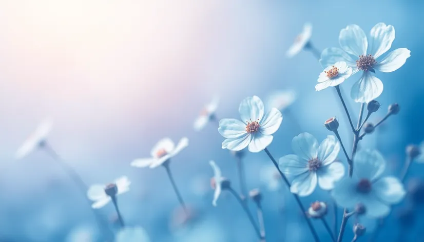 blue watercolor flowers