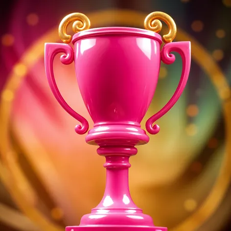 detailed pink trophy