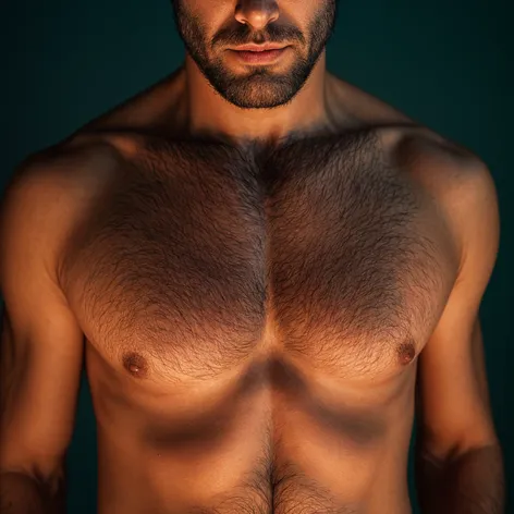 hairy shirtless man deep