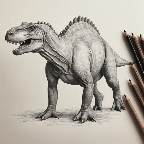 dinosaur line drawing