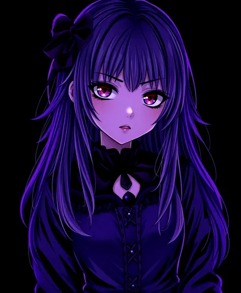 goth anime girl