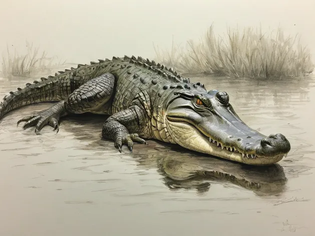 crocodile drawing