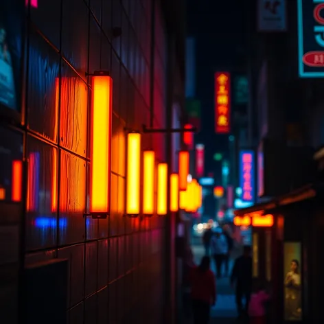 vertical neon wall light