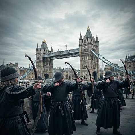 London Bridge with medieval