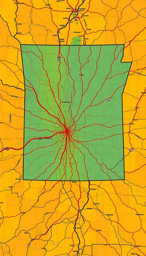 arkansas on a map