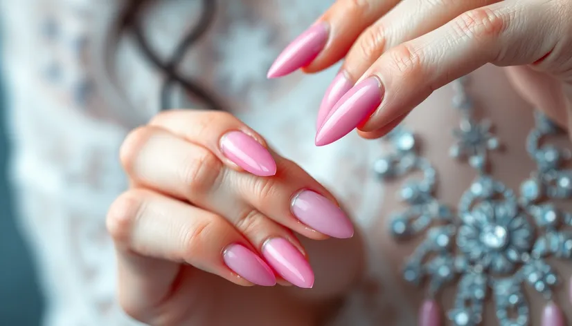 pink tip nails