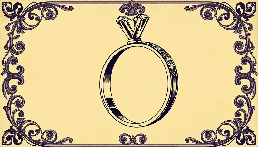 ring illustration litho wedding