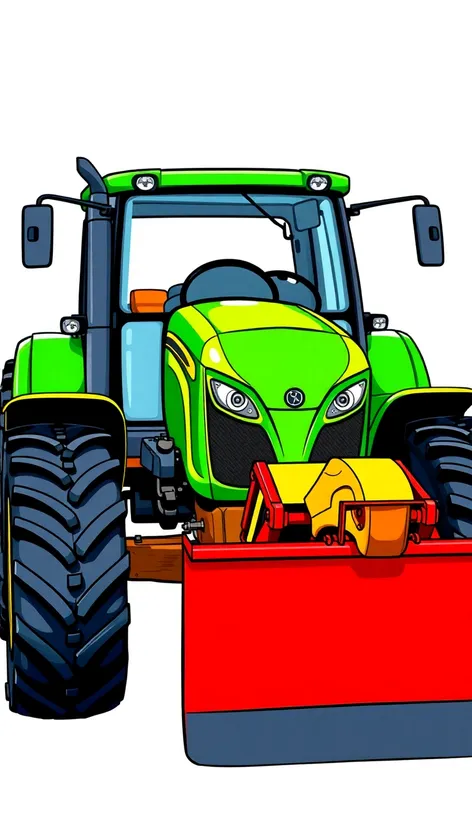 clip art tractor plow