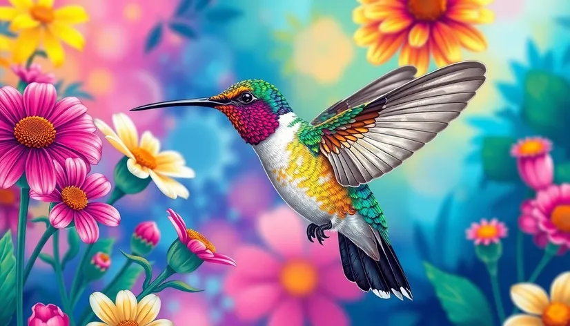 hummingbird coloring page