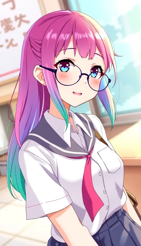 nerdy anime girl