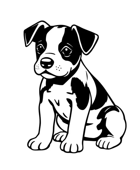 dog clipart black and