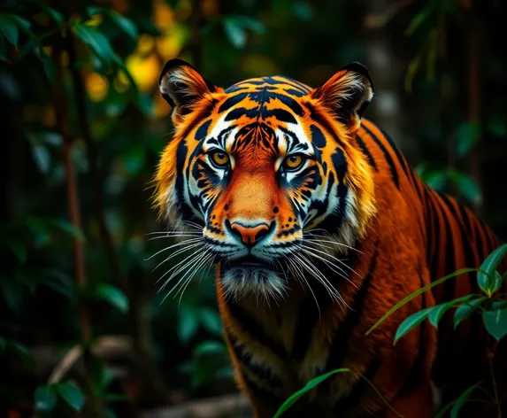 black tiger orange stripes