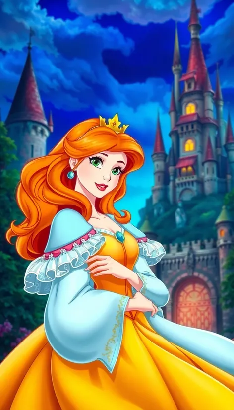 orange hair disney princess