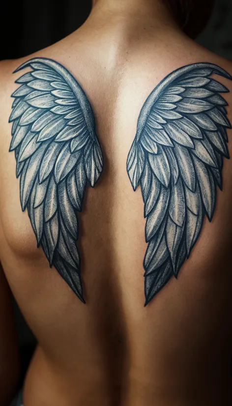 angel back tattoo