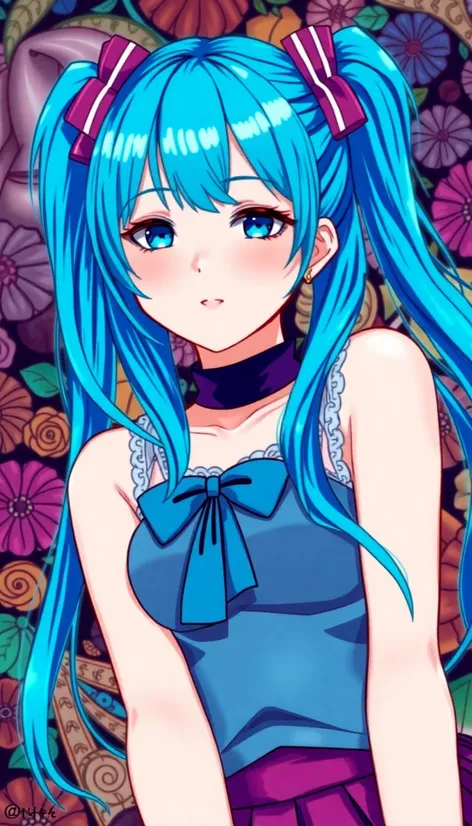 miku blue hair