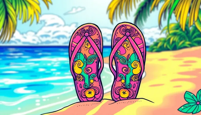 flip flops line art