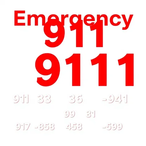 emergency numbers emergency poster