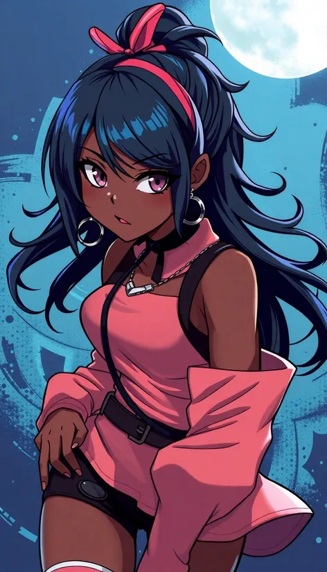 black female anime character